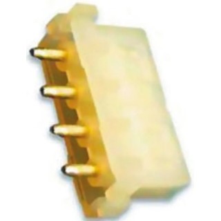 TE Connectivity Universal MATE-N-LOK Series Straight Through Hole PCB Socket, 3-Contact, 1 Row, 6.35 mm Pitch 350760-4