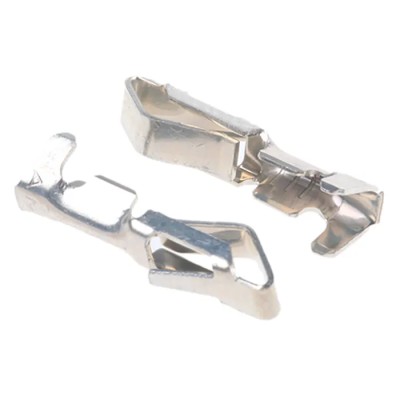 TE Connectivity SL-156 Series Female Crimp Terminal, 24 AWG Min Crimp, 18 AWG Max, Brass Contact, Bright Tin 3-640706-1