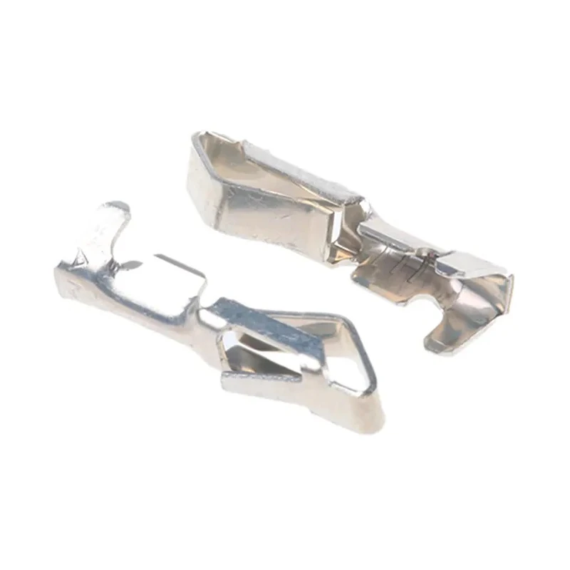 TE Connectivity SL-156 Series Female Crimp Terminal, 24 AWG Min Crimp, 18 AWG Max, Brass Contact, Bright Tin 3-640706-1
