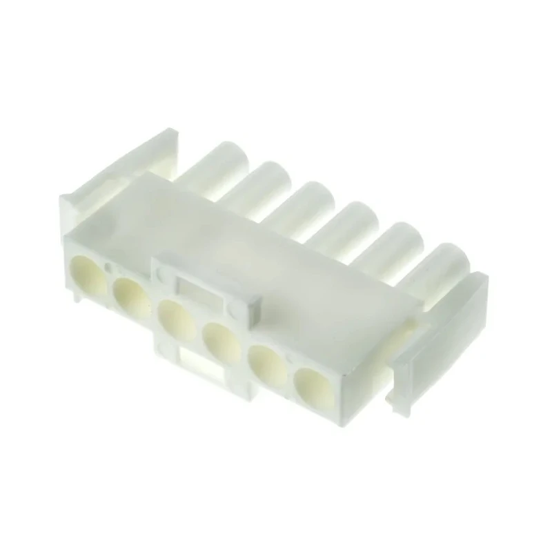 TE Connectivity Universal MATE-N-LOK Male Connector Housing 6.35 mm Pitch 6 Way 1 Row Straight 640581-1