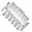 TE Connectivity Universal MATE-N-LOK Male Connector Housing, 6.35 mm Pitch, 6 Way, 1 Row Straight 640585-1