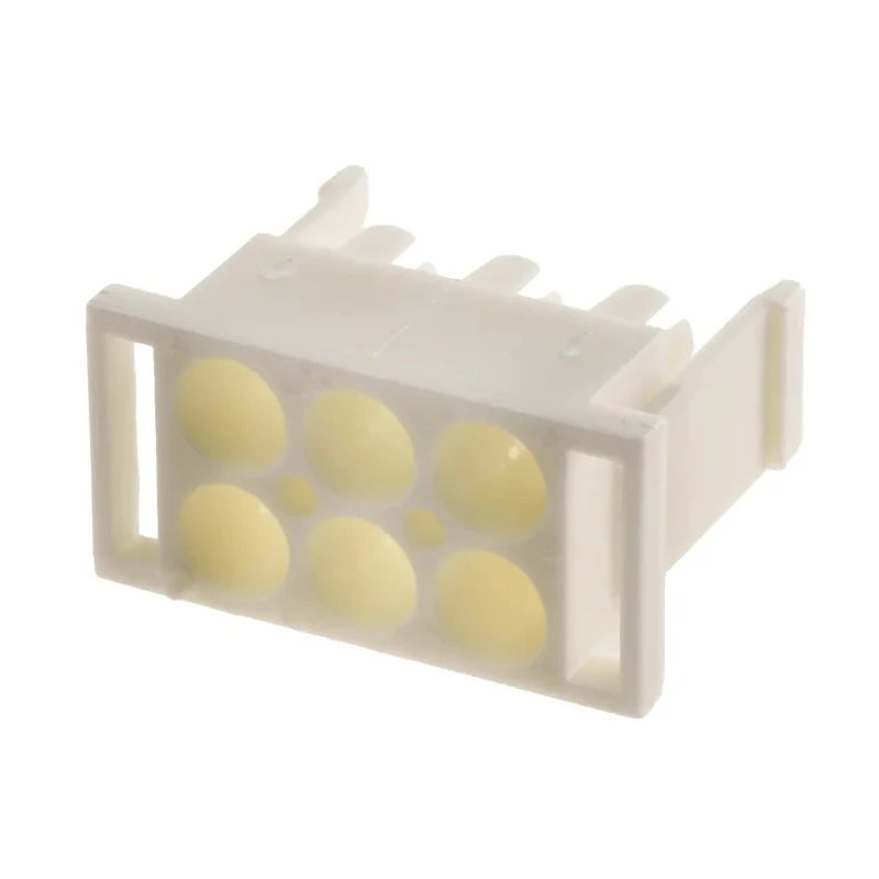 TE Connectivity Universal MATE-N-LOK II Male Connector Housing 6.35 mm Pitch 6 Way 2 Row Straight 770020-1