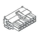 TE Connectivity Mini-Universal MATE-N-LOK II Male Connector Housing 12 Way 2 Row 4.14 mm Pitch 794198-1