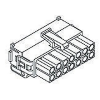 TE Connectivity Mini-Universal MATE-N-LOK II Male Connector Housing 12 Way 2 Row 4.14 mm Pitch 794198-1