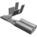 TE Connectivity FASTON .110 Black Uninsulated Female Spade Connector, Crimp Termination, 2.79 x 0.81 mm Tab Size 22 62336-1