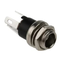 RS PRO DC Power Socket Panel Mount Female 5A Current 21.3 mm Length Gold Nickel Contact 143-8914