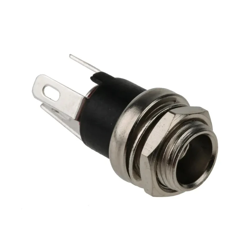 RS PRO DC Power Socket Panel Mount Female 5A Current 21.3 mm Length Gold Nickel Contact 143-8914