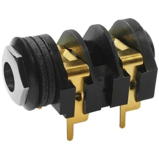RS PRO Jack Connector 6.35 mm Panel Mount Female 2 Mono, 5A Solder 143-8936