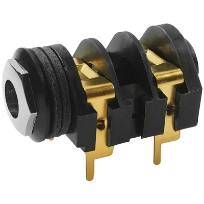 RS PRO Jack Connector 6.35 mm Panel Mount Female 2 Mono, 5A Solder 143-8936