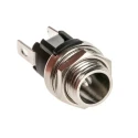 RS PRO Straight DC Power Socket, Panel Mount, 21.3 mm Length, Nickel and Gold Plated 143-8913