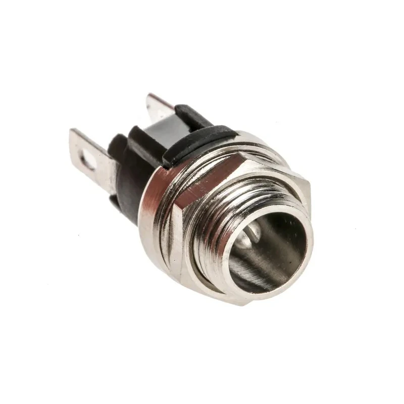 RS PRO Straight DC Power Socket, Panel Mount, 21.3 mm Length, Nickel and Gold Plated 143-8913