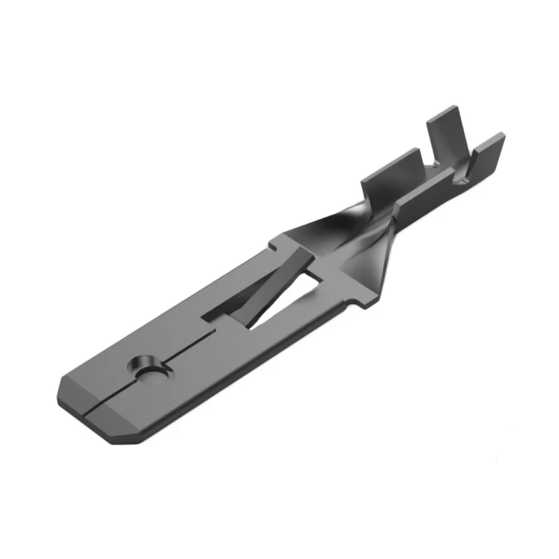 TE Connectivity FASTIN-FASTON .250 Black Uninsulated Male Spade Connector Crimp 6.35 x 0.81 mm Tab Size 20 AWG to 17 160859-2