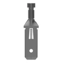 TE Connectivity FASTIN-FASTON .250 Black Uninsulated Male Spade Connector Crimp 6.35 x 0.81 mm Tab Size 20 AWG to 17 160859-2