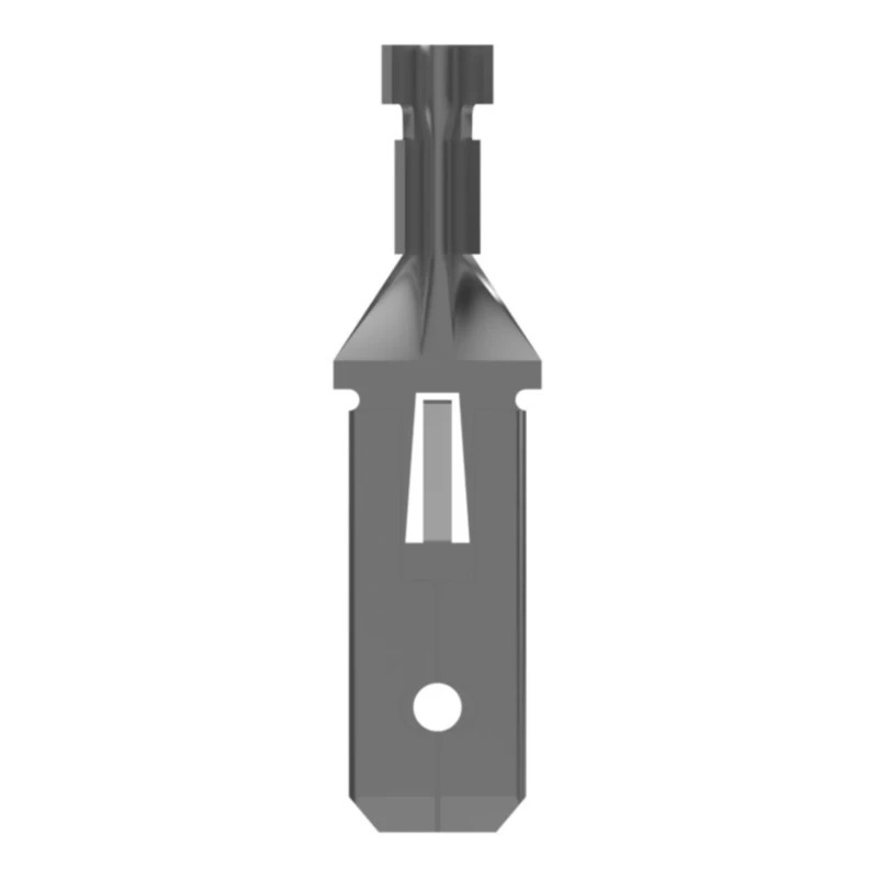 TE Connectivity FASTIN-FASTON .250 Black Uninsulated Male Spade Connector Crimp 6.35 x 0.81 mm Tab Size 20 AWG to 17 160859-2