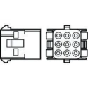 TE Connectivity Universal MATE-N-LOK Female Connector Housing 15 Way 3 Row 6.35 mm Pitch Panel Mount Straight 926647-3