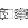 TE Connectivity Universal MATE-N-LOK Female Connector Housing 15 Way 3 Row 6.35 mm Pitch Panel Mount Straight 926647-3
