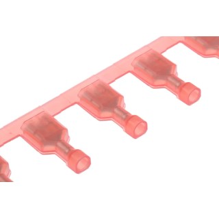 TE Connectivity Insulated Female Spade Connector Crimp 6.35 x 0.81 mm Tab Size Red Ultra-Fast .250 2-520183-2