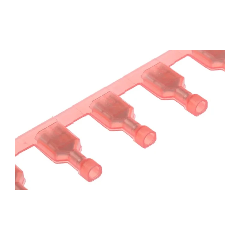 TE Connectivity Insulated Female Spade Connector Crimp 6.35 x 0.81 mm Tab Size Red Ultra-Fast .250 2-520183-2