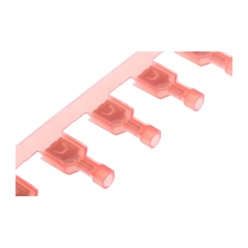 TE Connectivity Insulated Female Spade Connector Crimp 6.35 x 0.81 mm Tab Size Red Ultra-Fast .250 2-520183-2