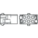 TE Connectivity Universal MATE-N-LOK Female Connector Housing, 6.35 mm Pitch, 6 Way, 2 Row Straight 926682-3