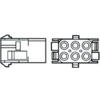 TE Connectivity Universal MATE-N-LOK Female Connector Housing, 6.35 mm Pitch, 6 Way, 2 Row Straight 926682-3
