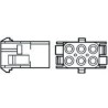 TE Connectivity Universal MATE-N-LOK Female Connector Housing, 6.35 mm Pitch, 6 Way, 2 Row Straight 926682-3