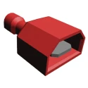TE Connectivity Ultra-Fast .250 Red Insulated Male Spade Connector, Crimp, 6.3 x 0.8 mm Tab Size, 22 AWG to 18 AWG 2-520102-2