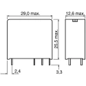TE Connectivity PCB Force Guided Relay 12V DC Coil Voltage 2-Pole DPST V23047-A1012-A511