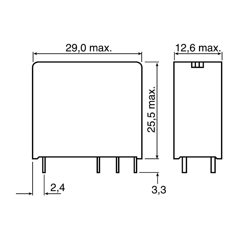 TE Connectivity PCB Force Guided Relay 24V DC Coil Voltage 2-Pole 1 NO/1 NC V23047-A1024-A511 1-1393258-7