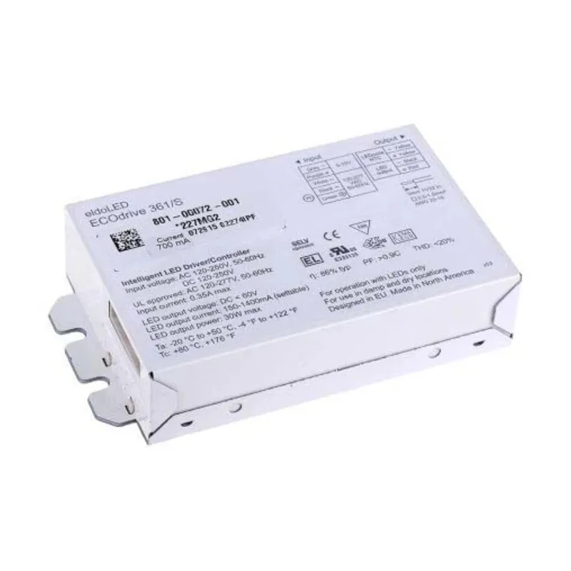 eldoLED 1 Output LED Driver, 55V, 30 W, 350mA, 1/10 V Dimming, Surface Mount EC0361A4