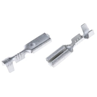 TE Connectivity FASTON .110 Silver Uninsulated Female Spade Connector Crimp 2.79 mm Tab Size 24 AWG to 20 AWG 150205-2