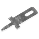 RS PRO FASTON .110 Black Uninsulated Male Spade Connector, Solder Termination, 2.8 x 0.8 mm Tab Size 735427-2