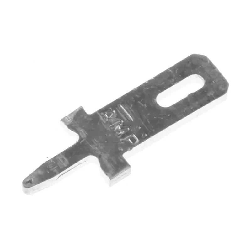 RS PRO FASTON .110 Black Uninsulated Male Spade Connector, Solder Termination, 2.8 x 0.8 mm Tab Size 735427-2