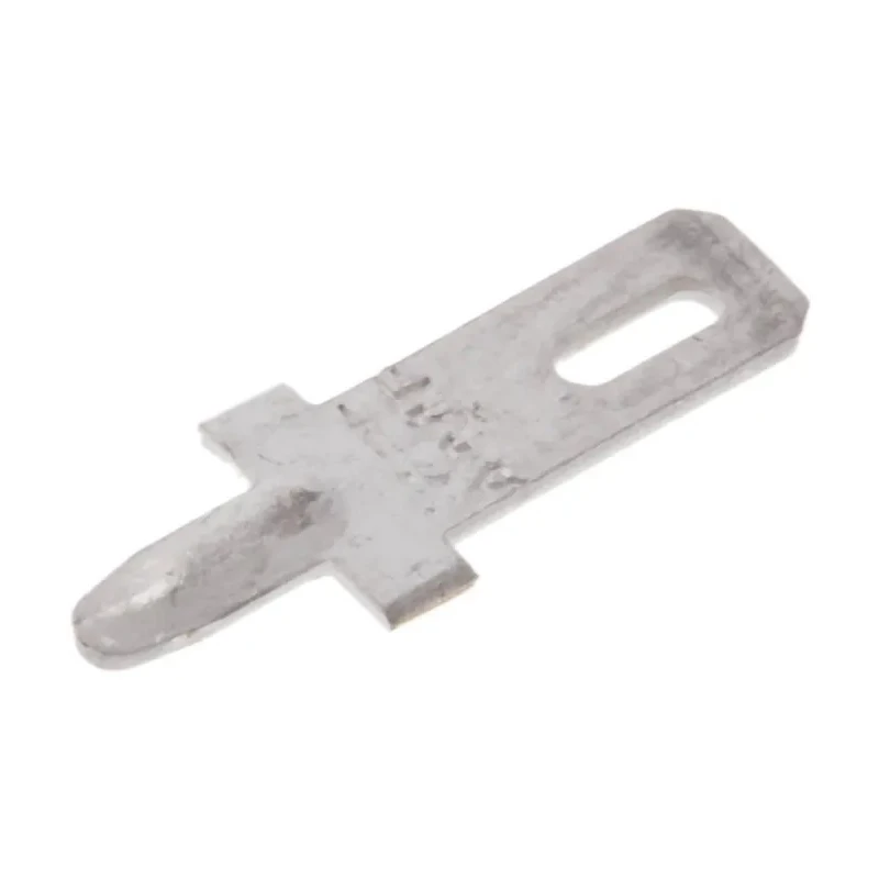 TE Connectivity FASTON .110 Black Uninsulated Male Spade Connector, Solder, 2.8 x 0.51 mm Tab Size 735187-2