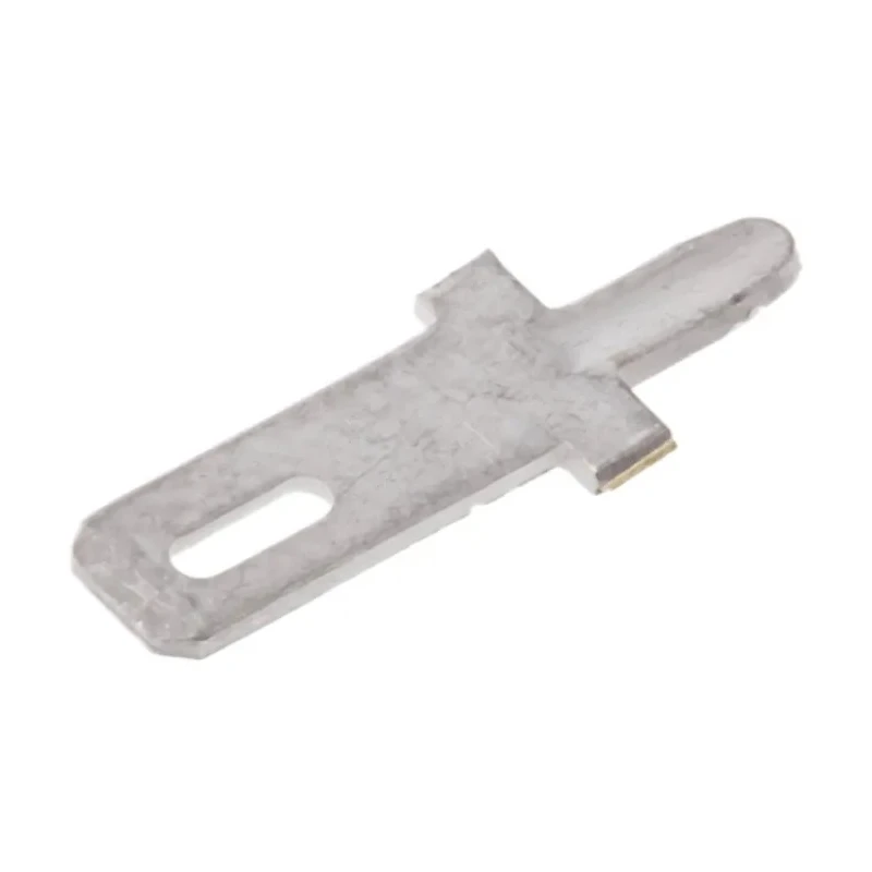 TE Connectivity FASTON .110 Black Uninsulated Male Spade Connector, Solder, 2.8 x 0.51 mm Tab Size 735187-2
