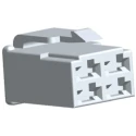 TE Connectivity AMP 250 4 Way Polyamide 66 Crimp Terminal Housing Plug 6.35 mm Tab Size Natural 172134-1