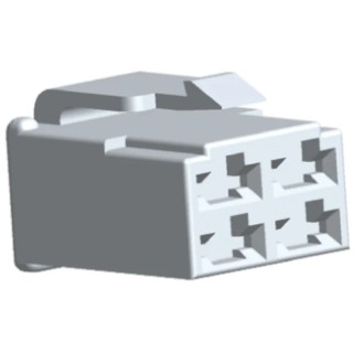 TE Connectivity AMP 250 4 Way Polyamide 66 Crimp Terminal Housing Plug 6.35 mm Tab Size Natural 172134-1