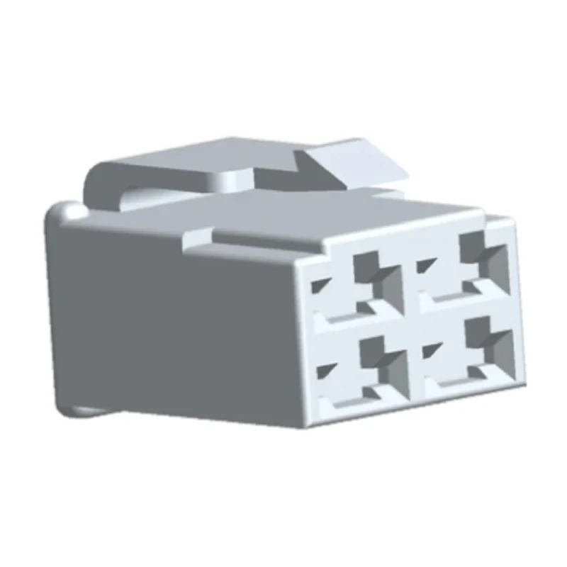 TE Connectivity AMP 250 4 Way Polyamide 66 Crimp Terminal Housing Plug 6.35 mm Tab Size Natural 172134-1