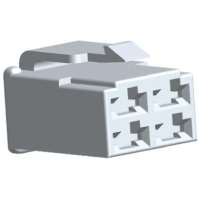 TE Connectivity AMP 250 4 Way Polyamide 66 Crimp Terminal Housing 6.35 mm Tab Size Natural 172134-1