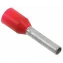 TE Connectivity Insulated Crimp Bootlace Ferrule, 8 mm Pin Length, 1.4 mm Pin Diameter, Red, 17 AWG Wire Size 966067-9