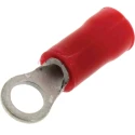TE Connectivity PLASTI-GRIP Insulated Ring Terminal M2.5 Stud Size 22 AWG to 16 AWG Vinyl Insulation Red 342101-1