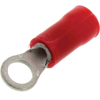 TE Connectivity PLASTI-GRIP Insulated Ring Terminal M2.5 Stud Size 22 AWG to 16 AWG Vinyl Insulation Red 342101-1