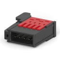 TE Connectivity 4-Way RITS Connector Male for PCB, 1 Row, 3A, 32V DC, Gold Plating 1-1473562-4