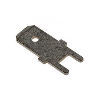 TE Connectivity FASTON .250 Silver Uninsulated Male Spade Connector Solder Termination 6.3 x 0.8 mm Tab Size 725964-2