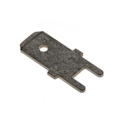 TE Connectivity FASTON .250 Silver Uninsulated Male Spade Connector Solder Termination 6.3 x 0.8 mm Tab Size 725964-2