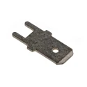 TE Connectivity FASTON .250 Silver Uninsulated Male Spade Connector Solder Termination 6.3 x 0.8 mm Tab Size 725964-2
