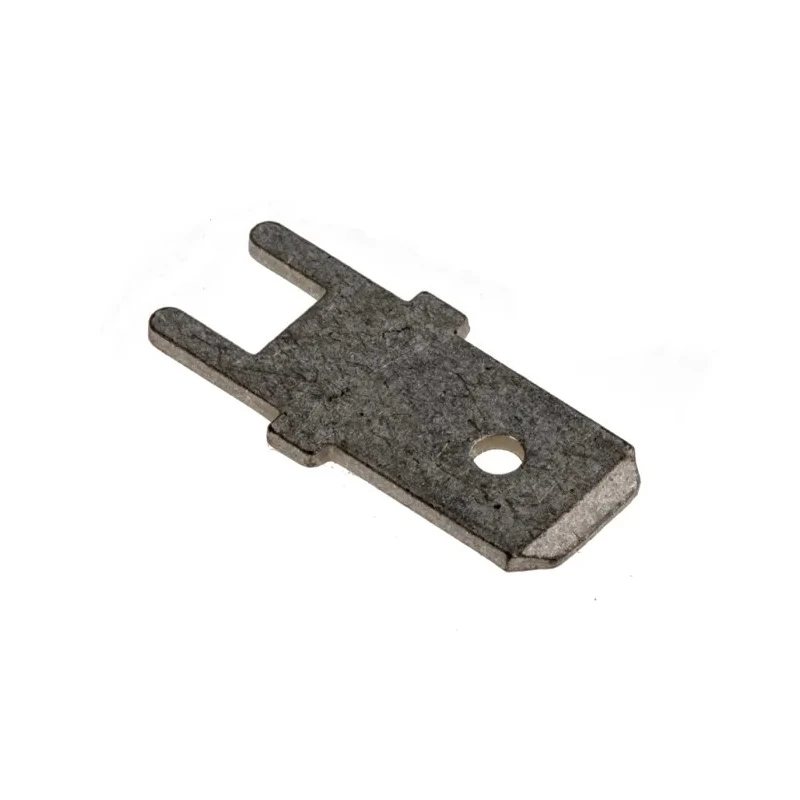 TE Connectivity FASTON .250 Silver Uninsulated Male Spade Connector Solder Termination 6.3 x 0.8 mm Tab Size 725964-2
