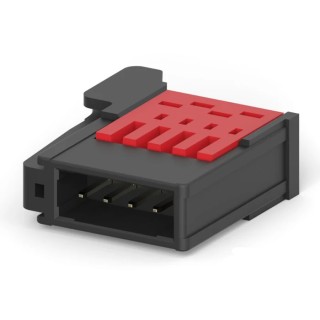 TE Connectivity 4-Way RITS Connector Male for PCB 32V DC 3A Gold Plated Contacts Thermoplastic Housing 1-1473562-4