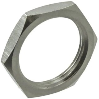 Amphenol RF Connector Nut for N Type Connector, Brass Material, Nickel Finish 172-HEXNUT