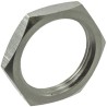Amphenol RF Connector Nut for N Type Connector, Brass Material, Nickel Finish 172-HEXNUT